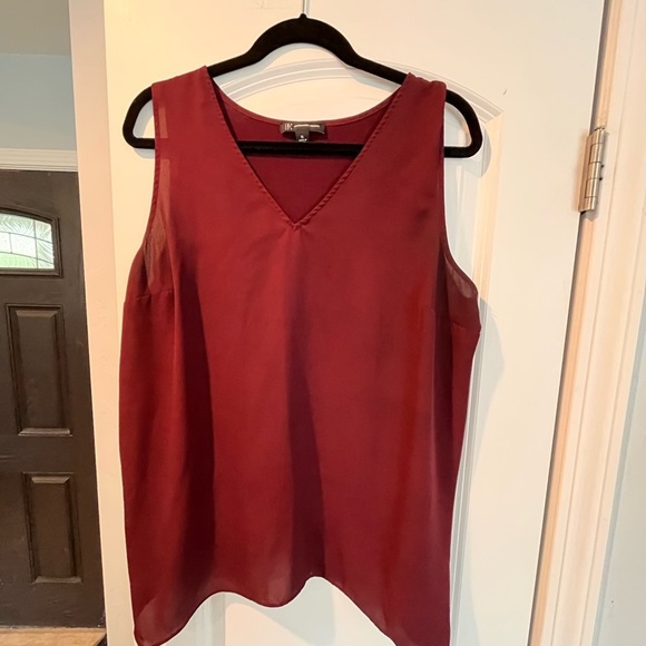 ~INC~ Elegant Burgundy Sleeveless Top - Picture 1 of 6